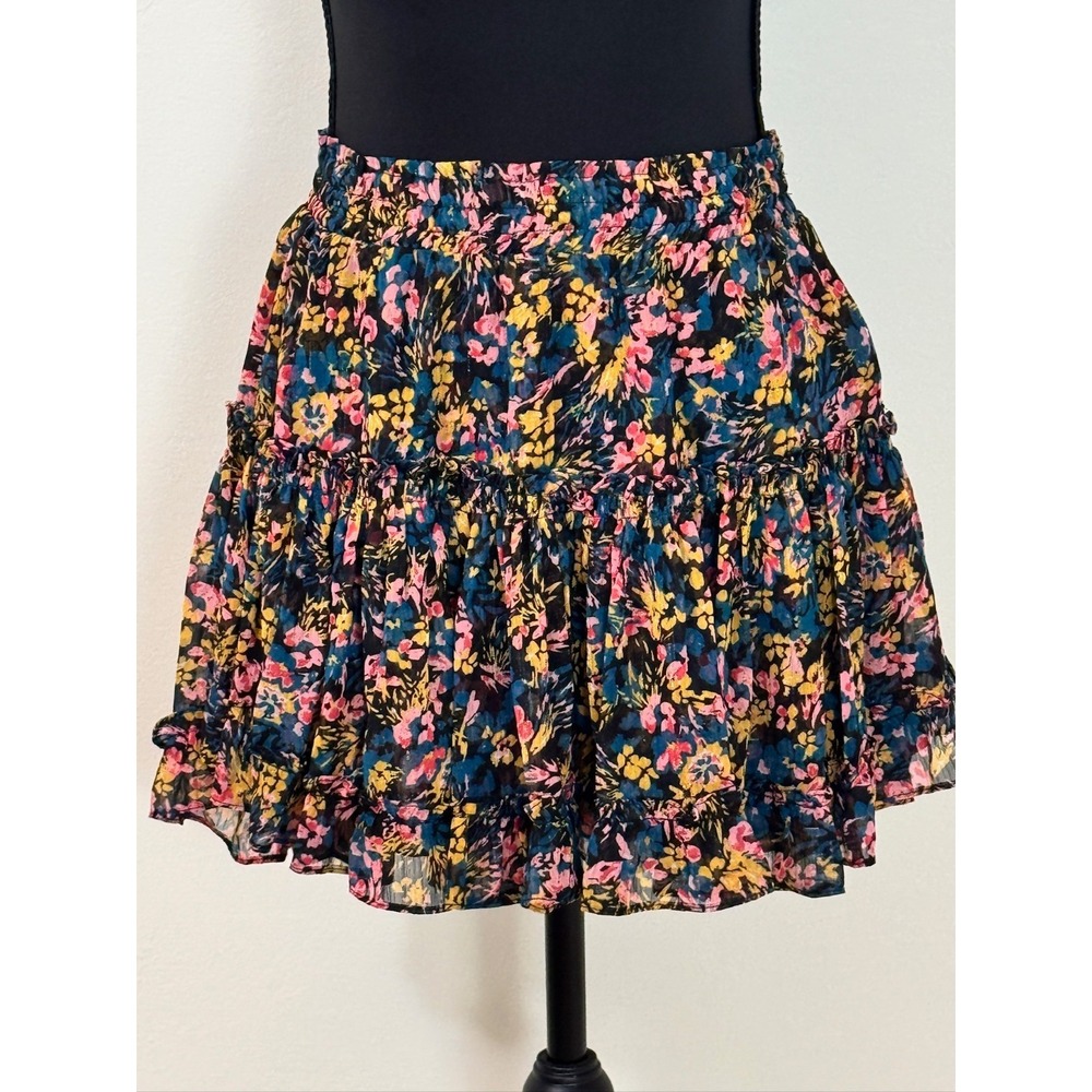 MISA Los Angeles Marion‎ Skirt Abstract Floral Size XS